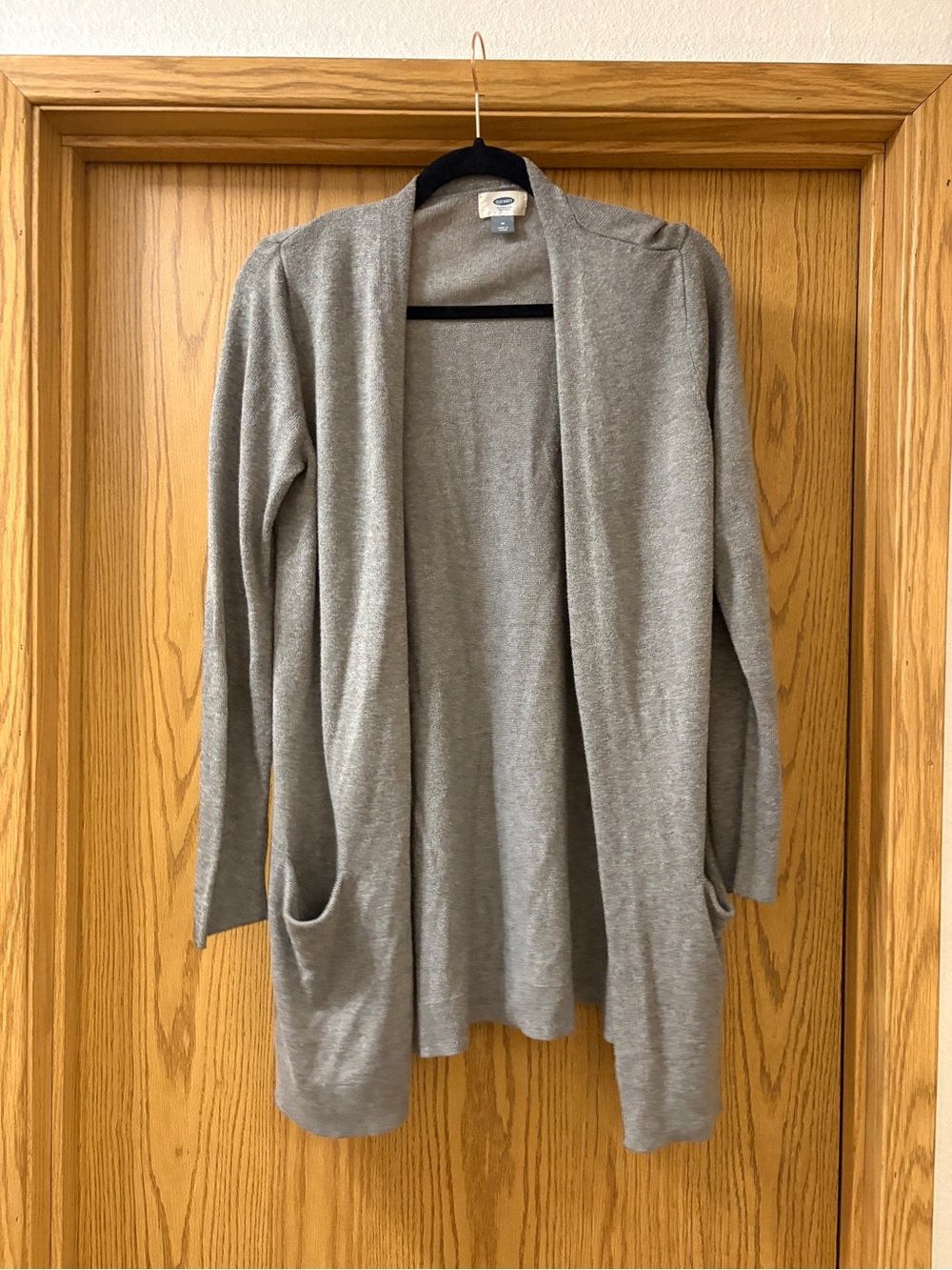 Old Navy Light Gray Open-Front Women's Cardigan with Pockets